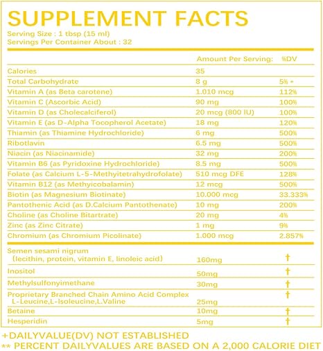 Liquid Multivitamin + Hair Growth