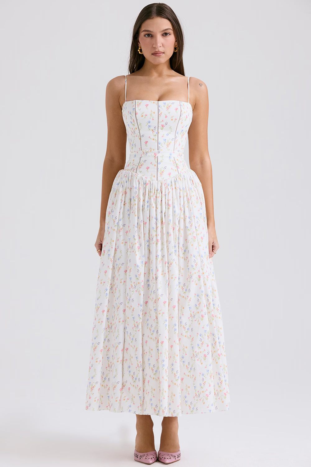 CorsetShape™ Floral Midi Dress