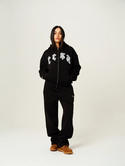 DOUBLE ZIPPER "GREY-MELANGE"