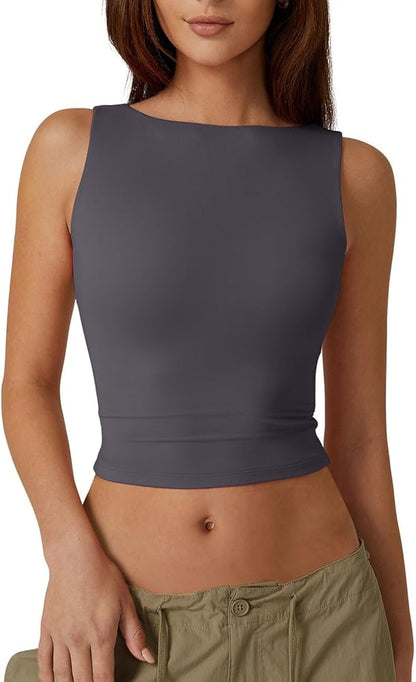ELARA™ Backless Tank Top