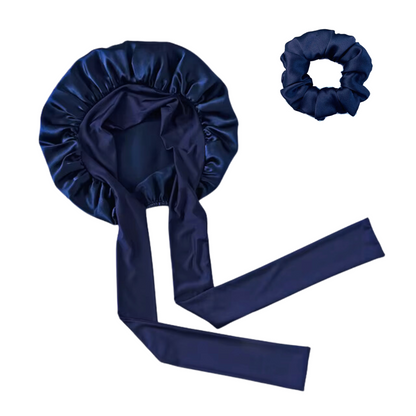 LuxeTie Adjustable Satin Sleep Bonnet