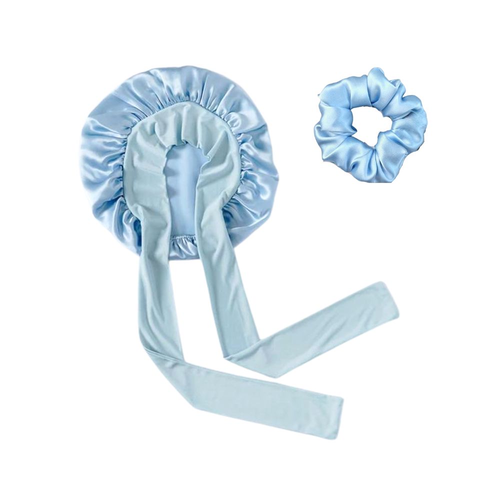 LuxeTie Adjustable Satin Sleep Bonnet