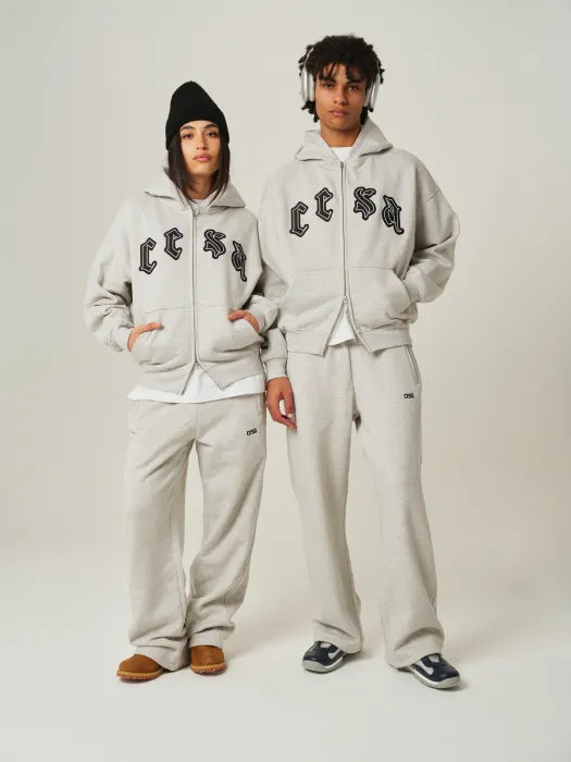 DOUBLE ZIPPER "GREY-MELANGE"