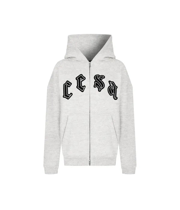 DOUBLE ZIPPER "GREY-MELANGE"